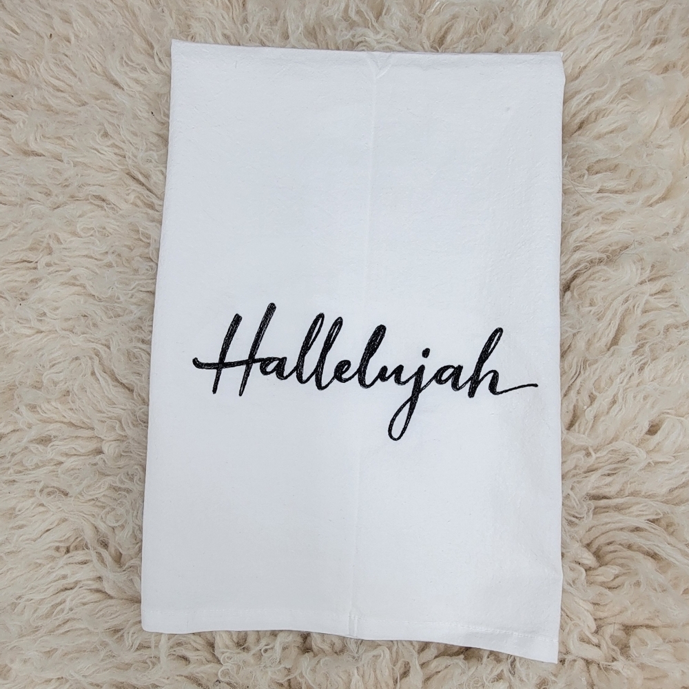 Hallelujah Tea Towel, Religious Tea Towel